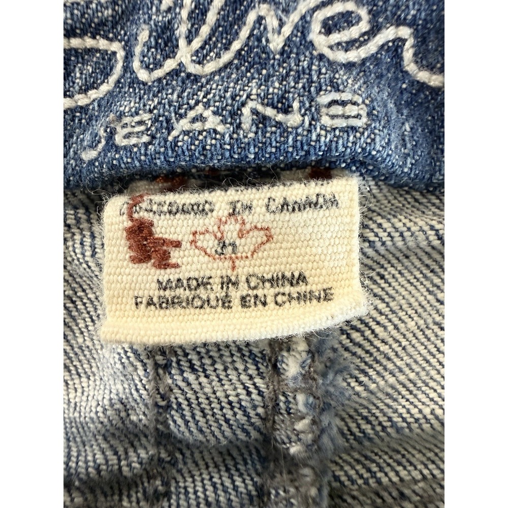 Silver Jeans Womens Distressed Frances 18" Bootcut 31x33 White Stitch Low Rise - Picture 8 of 12